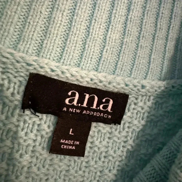 Oversized a.n.a. Mint/Teal Chunky Sweater - Picture 3 of 6